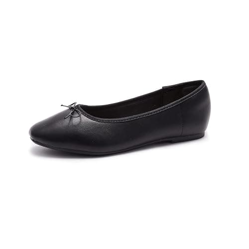 AFEETSING Women's Round Toe Ballet Flats Comfortable Bow Dressy Flats Shoes for Women thumbnail 4