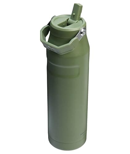 Stanley IceFlow Flip Straw 2.0 Water Bottle 36 OZ | Built-In Straw with Larger Opening | Lightweight & Leak-Resistant | Insulated Stainless Steel | BPA-Free | Dried Pine thumbnail 4