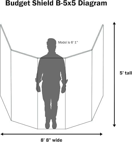 Budget Shield Drum Shield 5 panels 2ft wide X 5ft tall thumbnail 2