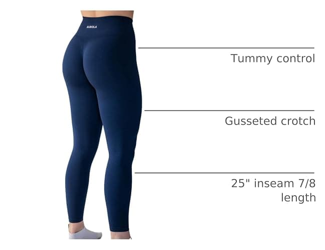 AUROLA Workout Leggings for Women Seamless Scrunch Tights Tummy Control Gym Fitness Girl Sport Active Yoga Pants thumbnail 5