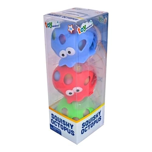 Toymendous Squishy Octopus, 3 Pack Stress Balls, ADHD Sensory Toy, Children Ages 3+ thumbnail 5
