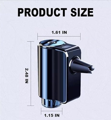 Smart Car Air Freshener, Car Air Freshener Diffuser, Rechargeable Cars Aroma Diffuser, 3 Levels of Adjustable Intelligent Cars Diffuser with 3 Bottles of Cologne thumbnail 7