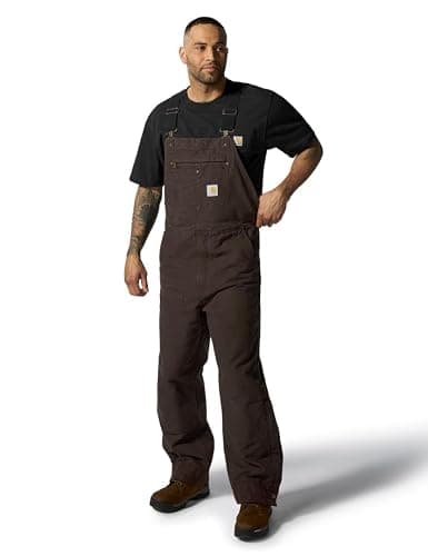 Carhartt Men's Loose Fit Washed Duck Insulated Bib Overall - Image 1