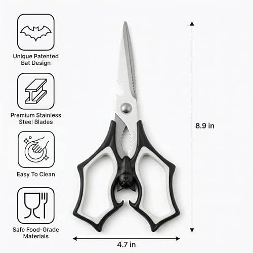 Halloween Kitchen Scissors Gothic Decor: Halloween Decorations Gothic Kitchen Bat Scissors Spooky Tool Cute Design Halloween Decor Gifts thumbnail 3
