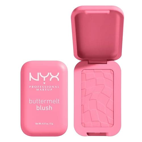 NYX PROFESSIONAL MAKEUP Buttermelt Powder Blush, Fade and Transfer-Resistant Blush, Up to 12HR Make Up Wear, Vegan Formula - Butta Together - 02 Butta Together - 0.17 Ounce (Pack of 1) - Image 1