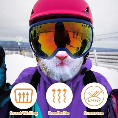 Ski Mask, 3D Cat Ski Mask Balaclava Sheisty Face Men Women for Outdoor | Cute Full Face Shiesty Mask Animal Ski UV Sun Protection Face Mask for Outdoor Hiking Riding Ski Raves Party thumbnail 5
