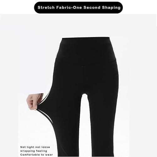 Flared Leggings for Girls Kids Boot Cut Pants Casual Dance Yoga Cotton Leggings Wide Leg Stretchy Elastic Waistband Flared Leggings Kids Girls Bell Bottom Trousers Sizes 6‐13 Years thumbnail 5