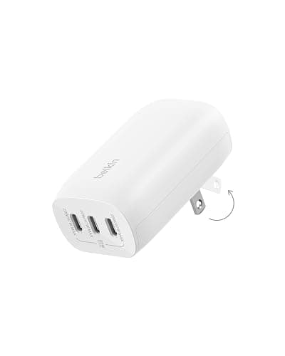 Belkin 3-Port USB C Charger Block 67W - PPS, USB-C PD 3.1 Enabled Fast Charging Charger for iPhone 17, MacBook Pro, AirPods, Samsung Galaxy S25, Google Pixel 10, Nintendo Switch 2 & More - White - Image 1