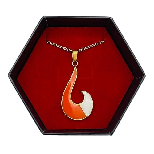 ZAG STORE - Miraculous Ladybug - Rena Rouge Fox Necklace, Gold White Ornage thumbnail 4