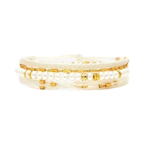 Pura Vida Bracelet Sweet Honey Bracelet Stack, 3 Stackable Bracelets for Women - Image 1