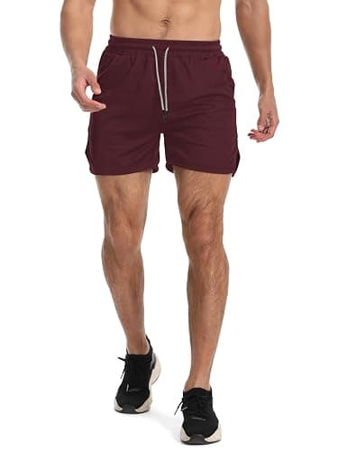 Aolesy Men's Gym Workout Shorts 5" - Large thumbnail 4