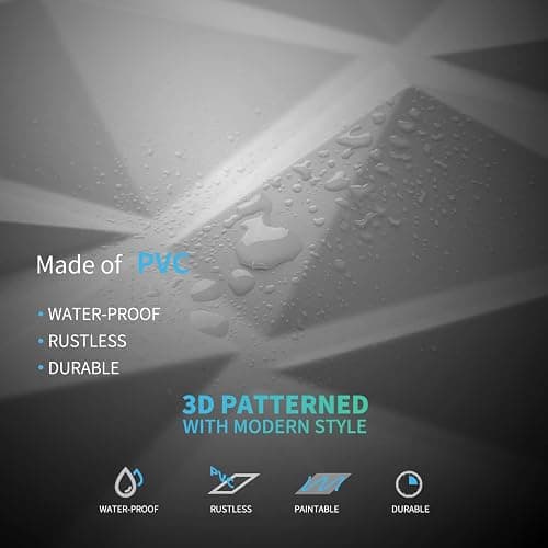 Art3d Decorative 3D Wall Panels in Diamond Design, 12"x12" Matt White (33 Pack) thumbnail 5