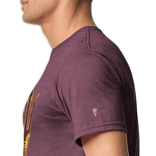 Barnesmith NCAA Unisex Short-Sleeve Ring Spun T-Shirt, Premium Lightweight Cotton, Laude Design, Woven Sleeve Team Logo thumbnail 4