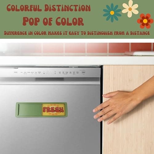 Funny Kitchen Gadgets Clean and Dirty Sign for Dishwasher, Retro Kitchen Accessories, Funny Clean Dirty Magnet for Dishwasher Clean Dirty Sign, Mid Century Modern Kitchen, Gadgets for Kitchen (Funky) thumbnail 4