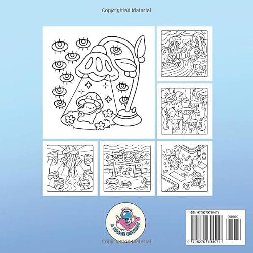 Trippy Garden: Cute Psychedelic Art Coloring Book for Adults Featuring Groovy Garden Scenes thumbnail 2