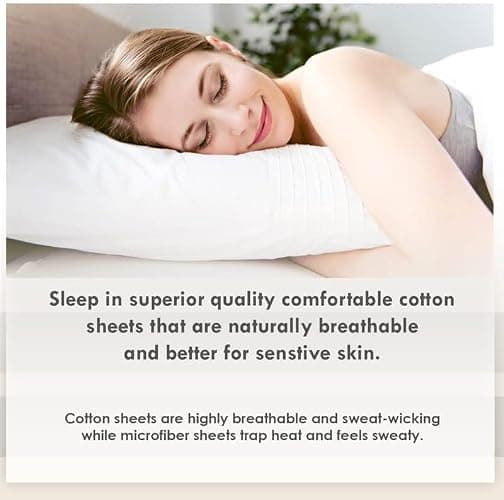 Pizuna Pure 100% Cotton Pillow Cases Queen Size Set of 2 Rio Red, Luxurious 400 Thread Count Long Staple Cotton Sateen with Envelope Closure (Combed Rio Red Cotton Pillow Cases Queen) thumbnail 5