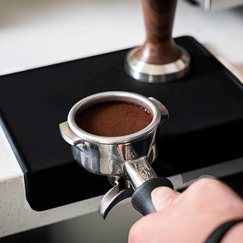 watchget Espresso Tamping Mat, Coffee Tamper Mat, Black Food Grade Silicone Pad, 8Inch X 6Inch Coffee Tamping Mat, Portafilter Mat For Barista Espresso Machine Accessory, Waterproof and Heat Resistant thumbnail 5
