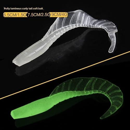Soft Fishing Lures Set with Tackle Box, 6.5cm/8cm Paddle Tail Swimbaits, 60PCS Soft Plastic Baits with Curly Tails, Freshwater Fishing Lures for Bass, Trout, and More thumbnail 2