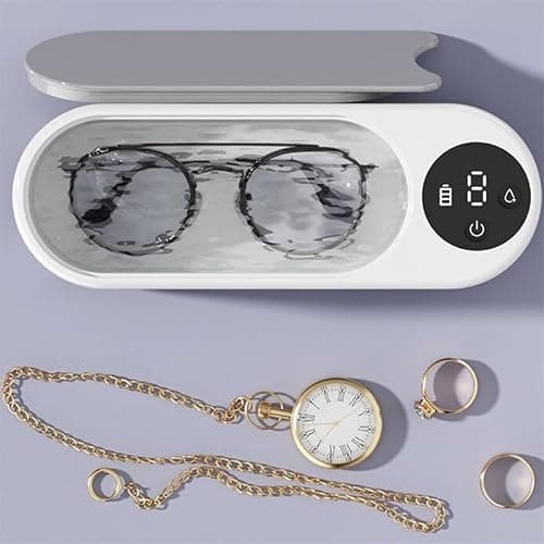 Ultrasonic Jewelry Cleaner Machine, 450ml Multifunction Home Cleaner for Glasses, Rings, Earrings - Safe & Deep Clean for Makeup Brushes, Dentures, Watches with Timer thumbnail 4