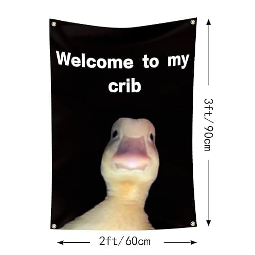 Welcome to My Crib Flag 2x3 Feet Funny Flags for Room Durable Man Cave Wall Flag with Brass Grommets for College Dorm Room Decor,Outdoor,Parties thumbnail 4