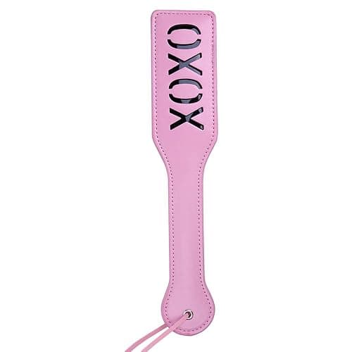 VENESUN XOXO Spanking Paddle for Adults Sex Toys, 12.8inch BDSM Faux Leather Paddle, Pink thumbnail 3