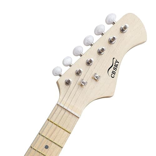 CB SKY 30 Inch Kids Electric Guitar Beginner Kit, Junior Size Mini Electric Guitar for Children with Amplifier (battery/adaptor not included) and Guitar bag, Unisex Red thumbnail 6