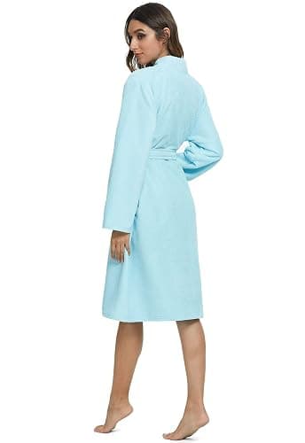 Orrpally Women Kimono Robes Lightweight Terry Cloth Bathrobe Knee Length Bath Robe thumbnail 3