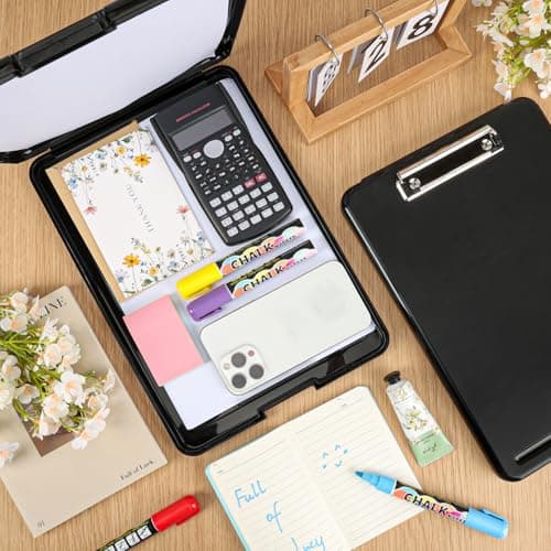 8 Pack Clipboard with Storage, High Capacity Storage Clipboard 8.5 x 11 with Pen Holder, Letter / A4 Size, Inner Plastic Folder Attached for Teacher Office Home, Size 13.4 x 9.4 x 0.9 in thumbnail 3