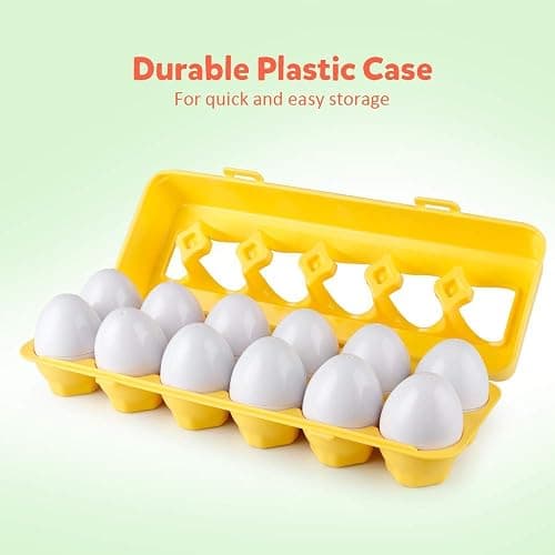 Coogam Matching Eggs 12 pcs Set Color & Shape Recoginition Sorter Puzzle for Toddlers Easter Travel Game Early Learning Educational Fine Motor Skill Montessori Gift for Year Old Kids thumbnail 7