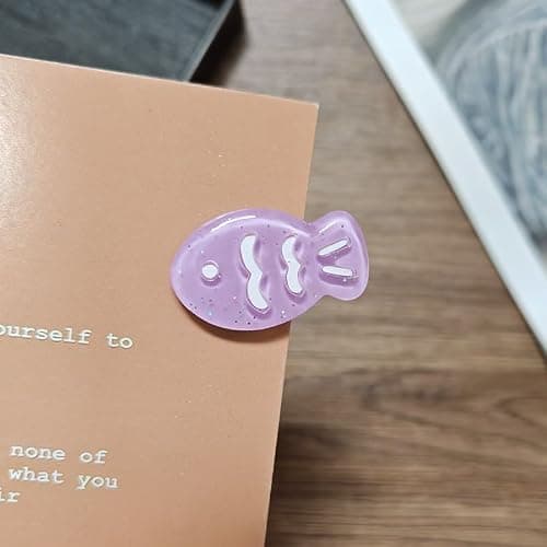 5 Pairs(10 Pcs) Super Cute Lovely Summer Cool Realistic Mini Ice Transparent Fish Hairpin Hair Clips Hair Decoration Women Girls Salon Hairstyle Hairdressing Grip -Fish thumbnail 8