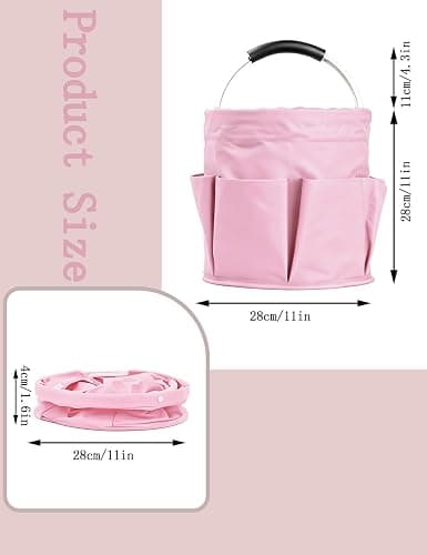 CIHTL Cleaning Caddy with Handle, for Cleaning Supplies Organizer Bucket | Foldable Storage Tote with 6 Pockets,17L Large Capacity Basket for Household Organizer,Laundry Room,Bathroom & Home thumbnail 3