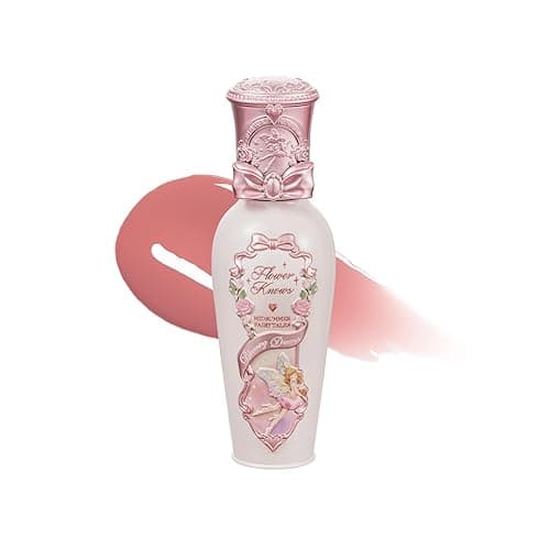 Flower Knows Midsummer Fairytales Coating Lip Lacquer,Glowy Non-Fading Lip Gloss,Hydrating Tinted Lip Oil for Girls&Women,Vegan & Cruelty Free,0.17Fl Oz(G01 Alice) - G01 Alice - 0.17 Fl Oz (Pack of 1)