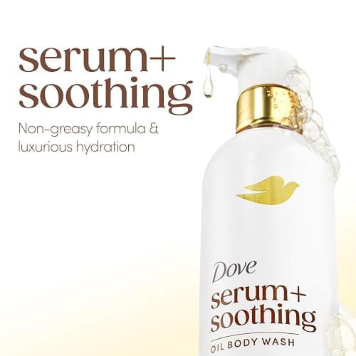 Dove Serum+ Soothing Oil Body Wash, Almond & Oil Sandalwood, 15.3 fl oz | Soothing Hydrating Cleanser with Sandalwood thumbnail 2
