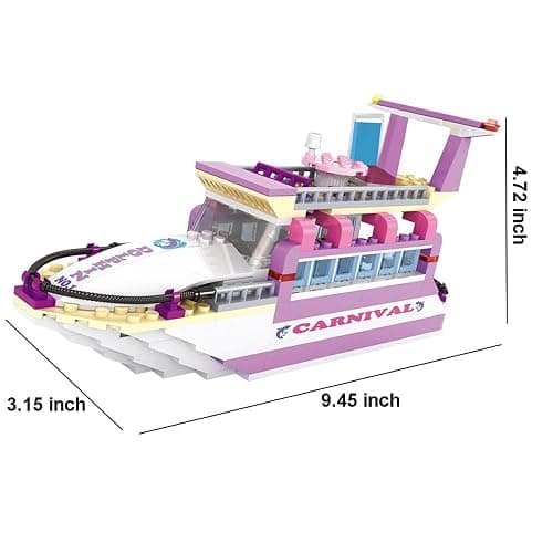 BRICK STORY Dream Girls Cruise Ship Building Block Toys 318 Pieces Friends Yacht Building Sets City Boat Ship Model Building Kit Christmas Birthday Gift for Kids Boys and Girls Age 6-12 7-9 thumbnail 3