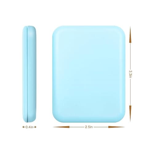 Kakuje Compact Mirror, 1X/3X Magnification LED Pocket Mirror with Nternal BIattery, Mini Mirror for Purse, Pocket,Travel and Present (Blue) thumbnail 2