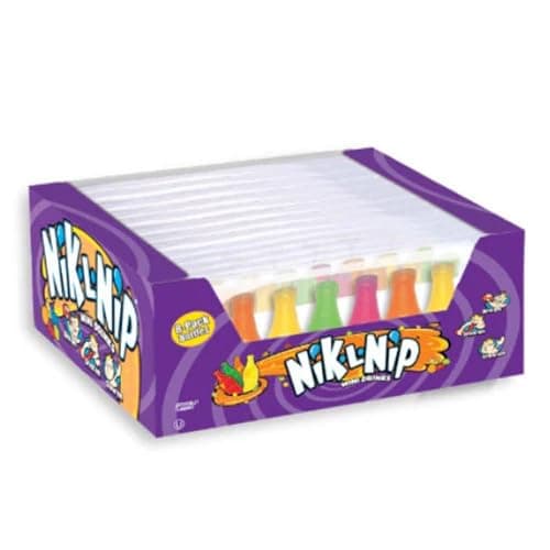 Wax candy Nik L Nips Mini Drinks Wax Bottles 8-Pack - Artificially Flavoured Cherry Cerise, Lemon Citron, Orange, Lime - (Pack of 2) thumbnail 7