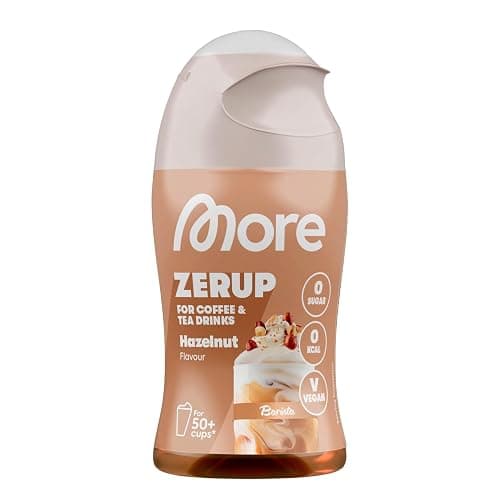 MORE Barista Zerup, Hazelnut, 65 ml, für Kaffee, Tee und Heißgetränke, vegan, zero Kalorien - made in Germany - Image 1