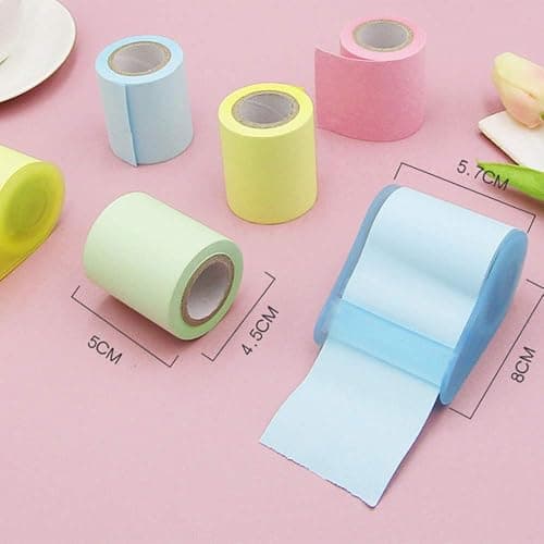Sourcemall Full Adhesive Roll Sticky Notes, Self-Stick Notes,Width x Length 2 x 300 Inches, 4 Rolls/Pack (Four Colors with Dispensers) thumbnail 3