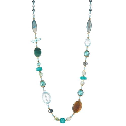 FULU AUTUMN Long Necklaces for Women Trendy Long Chunky Beaded Necklace Boho Fashion Costume Jewelry Mothers Day Gifts for Her - Image 1