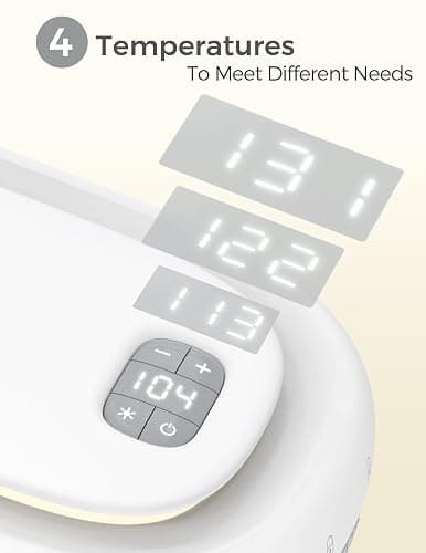 Momcozy Baby Wipe Warmer, Innovative Spring Design,Large Capacity Dispenser | Wipe Warmer with Night Light, Fast and Even Heating, 4 Adjustable Temperature Modes, Baby Shower & Registry Must-haves, Grey thumbnail 5