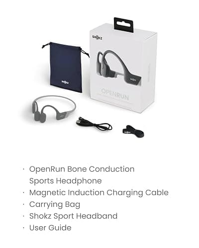 SHOKZ OpenRun, Bone Conduction Headphones,Open-Ear Bluetooth Wireless Sport Headphones for Running & Workout,Sweat Resistant, Long 8H Playtime,Mic,Hair Band-Standard-Grey thumbnail 9
