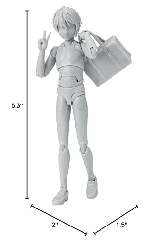 TAMASHII NATIONS - Tamashii - Body-Kun -School Life- Edition DX Set (Gray Color Ver.), Bandai Spirits S.H.Figuarts Action Figure thumbnail 2