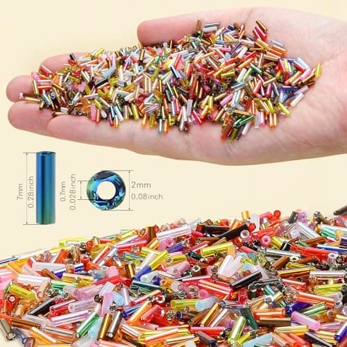 Seople 5040Pcs Tube Bead Embroidery Kit, Bugle Beads for Embroidery for Jewelry Making, Crafts, Bracelets, Necklaces, Earrings thumbnail 5