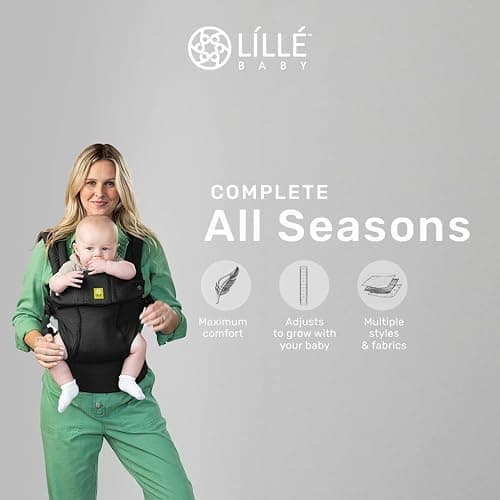 LÍLLÉbaby Complete All Seasons Ergonomic 6-in-1 Baby Carrier Infant to Toddler with Lumbar Support (7-45 Pounds), 360 Degree Baby Wearing & Multi-Position, Inward & Outward Facing (Black) thumbnail 6
