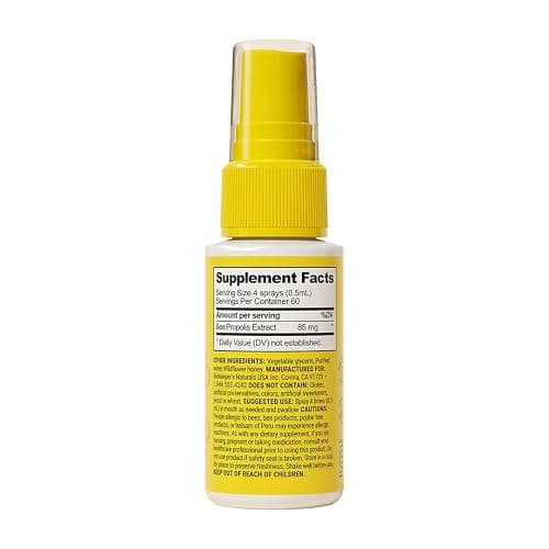 Propolis Throat Spray by Beekeeper's Naturals - 95% Bee Propolis Extract, Natural Immune Support & Sore Throat Relief - Antioxidants, Keto, Paleo, Gluten-Free (1.0 oz)(Pack of 1) thumbnail 7