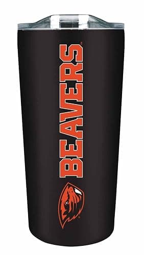 Campus Colors NCAA Stainless Steel Tumbler perfect for Gameday - 18 oz - Double Walled - Keeps Drinks Perfectly Insulated (Oregon State Beavers - Black) - Image 1