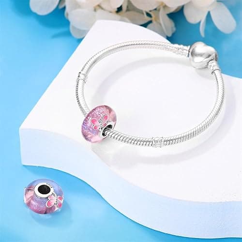 TINSLO Charm Anhänger Damen 925 Sterling Silber für Armband Charms Beads passend für Pandora Armband und Halskette, Kompatibel mit Europäischen Armbänder für Frauen Mädchen B2 thumbnail 2