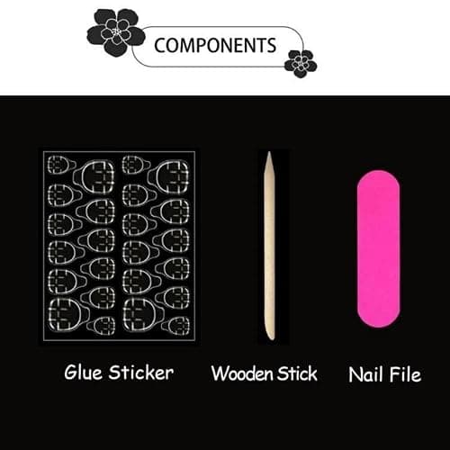 Pink French Tips Press on Nails Medium Duck Fake Nails with Gold Butterfly Bow Rhinestone Charm Design Duckbill False Nails Glossy Skin Tones Stick on Nails Summer Nails for Women Girls Manicure 24Pcs thumbnail 6