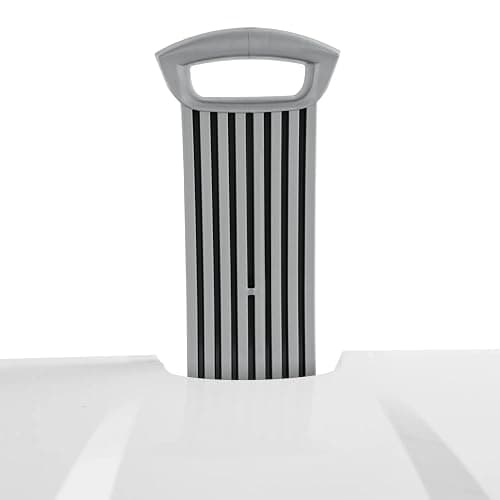 White Wheeled Plastic Laundry Hamper – Adult-Sized Rolling Basket With Handles For Home & Dorms thumbnail 8
