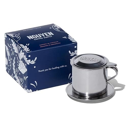 Nguyen Coffee Supply - Original Phin Filter: Stainless Steel 4oz Chamber 3.25 inch plate Diameter, Perfect Cup of Phin Drip Coffee in 5 minutes [4 oz] - Image 1